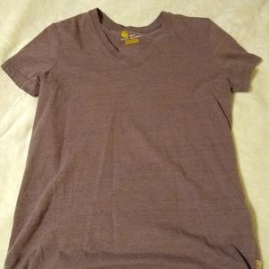Purple Carhartt V-neck T-shirt